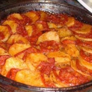 طاجن بطاطس سادة